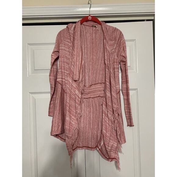 Free People Waterfall Fringe Take A Bow Cardigan Sweater Women's Size Small - Picture 4 of 8